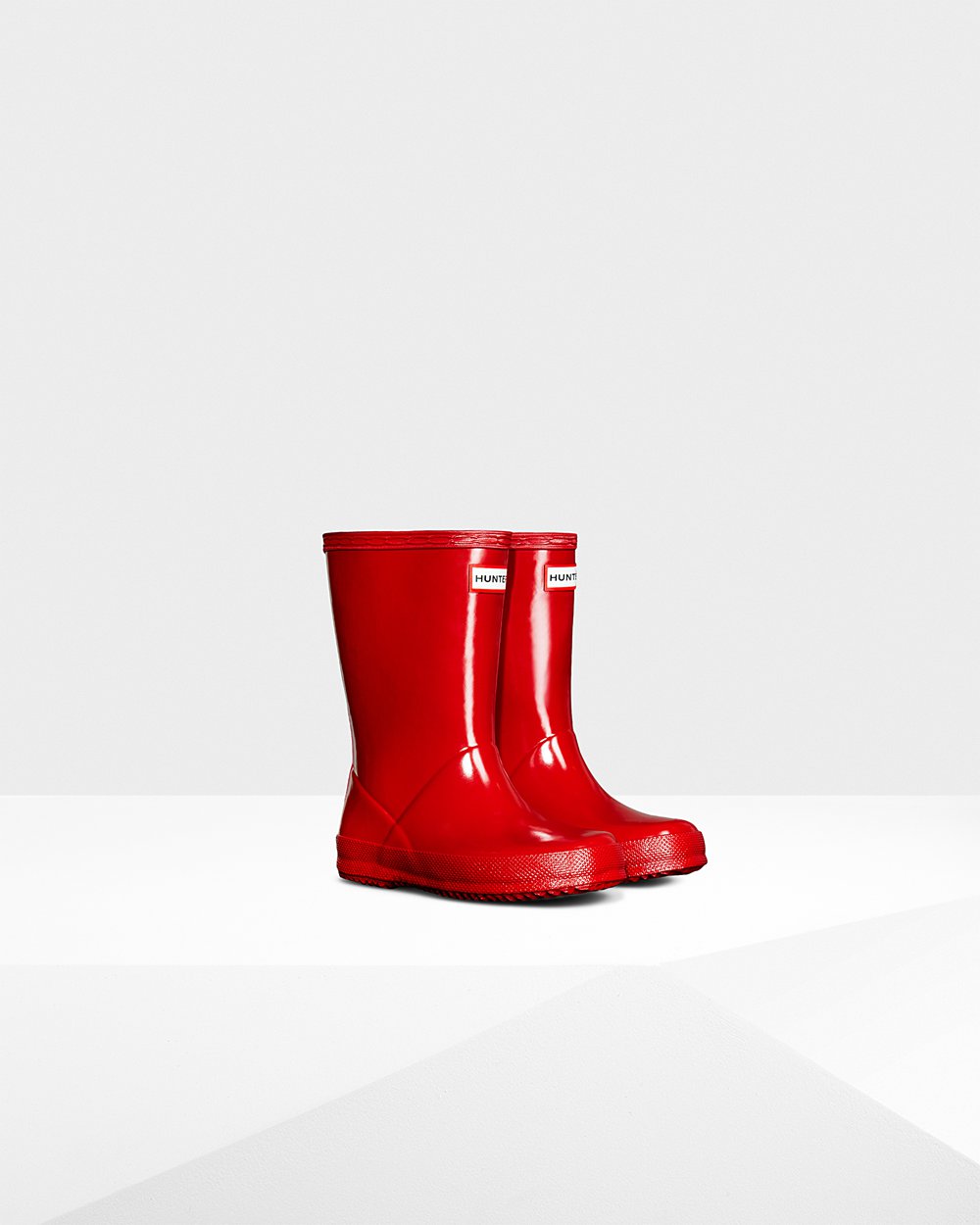 Galochas Hunter Criança Vermelhas - Original First Classic Gloss - 05OMDYULF